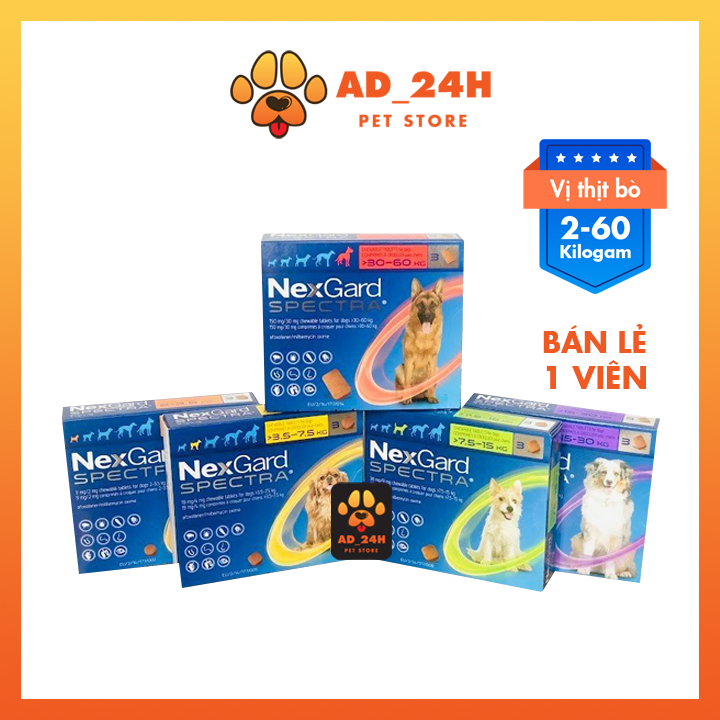 NEXGARĐ SPECTRA dinh dưỡng sạch vee rận dzun Chó