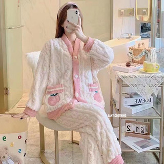 Bộ ngủ lông 2 túi quả đào
