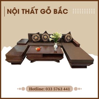 Trọn bộ ghế sofa góc l cao cấp, chất liệu gỗ sôi nga siêu bền, cứng cáp, kích thước 2m8x2m