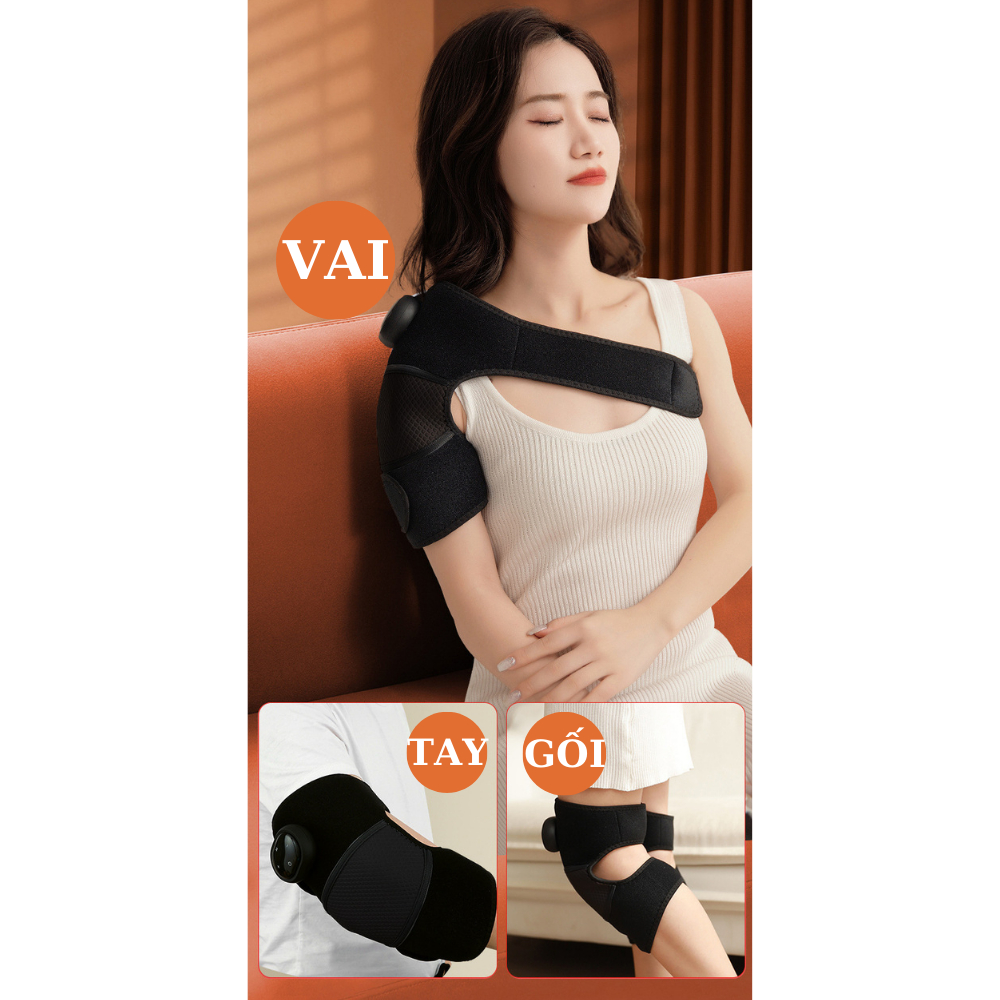Máy Massage thảo được đầu gối vai khuỷu tay, hỗ trợ giảm đau nhức,3 chế độ massage 5 cấp độ, chườm nóng hồng ngoại