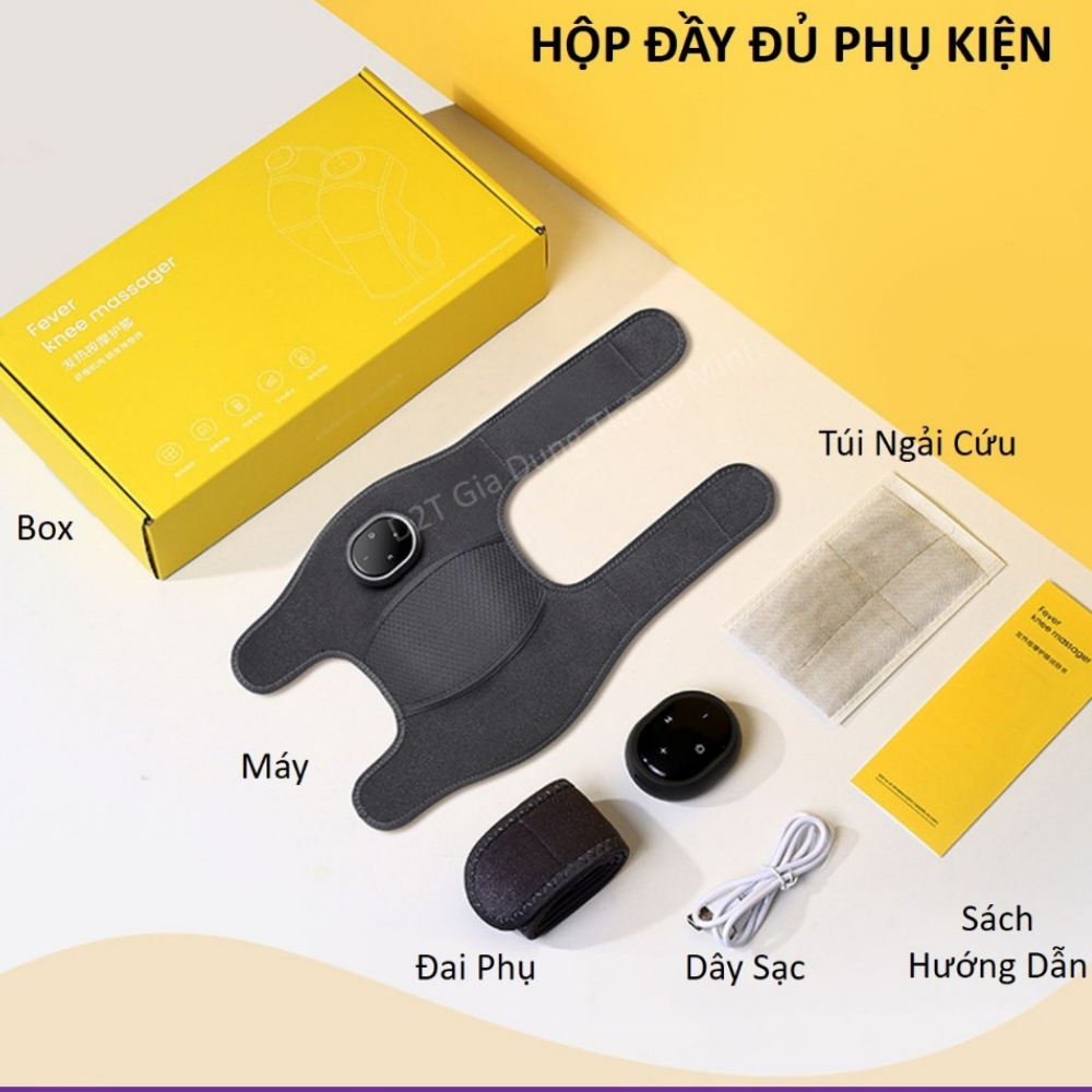 Máy Massage thảo được đầu gối vai khuỷu tay, hỗ trợ giảm đau nhức,3 chế độ massage 5 cấp độ, chườm nóng hồng ngoại