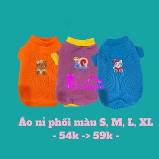 Áo nỉ phối màu cho chó mèo