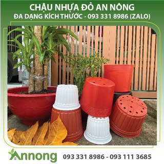 Chậu nhựa trồng cây dẻo đỏ đen c8 đến c16 - chậu nhựa ttk 180 đến 300