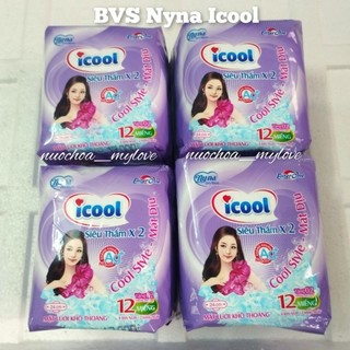 Băng vệ sinh Nyna Icool tím 12 miếng siêu thấm kháng khuẩn