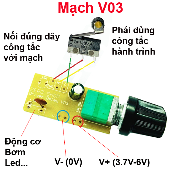 Mạch Delay 0-5s V02, V03, V04,V05