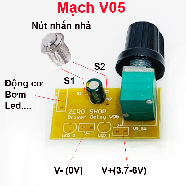 Mạch Delay 0-5s V02, V03, V04,V05