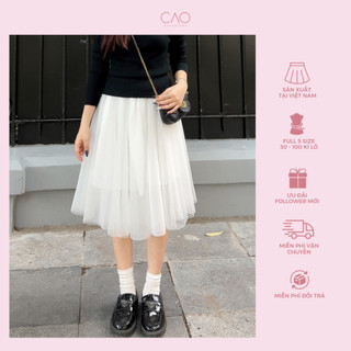 Chân váy nữ đi chơi nathy skirt  thiết kế trong ngắn ngoài dài caocaobycaochen 2 màu đen trắng có bigsize