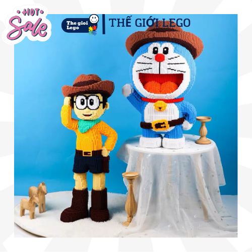 Bearbrick xếp hình LEGO Doraemon, Nobita, Đồ Chơi Xếp Hình Độc Đáo, Thú Vị, Tăng Khả Năng Sáng Tạo, 