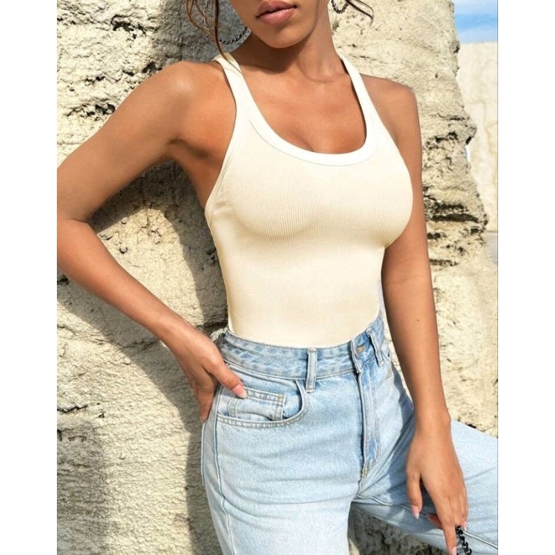 Pass áo ba lỗ s kem