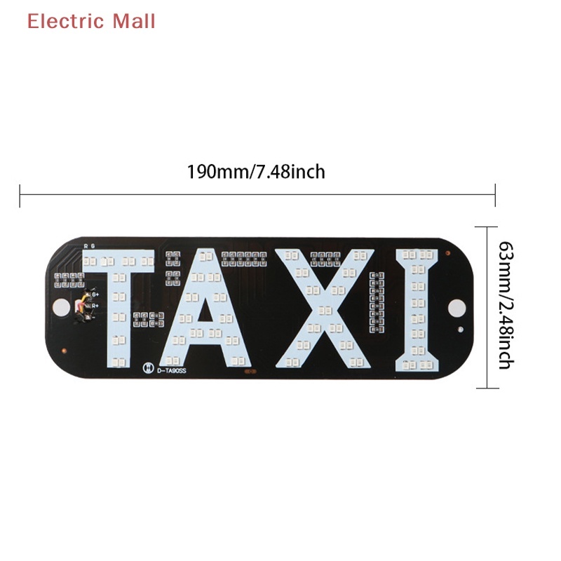 Mào TAXI hút nam châm gắn nóc ô tô và đèn LED chữ Taxi gắn kính trước nhiều màu