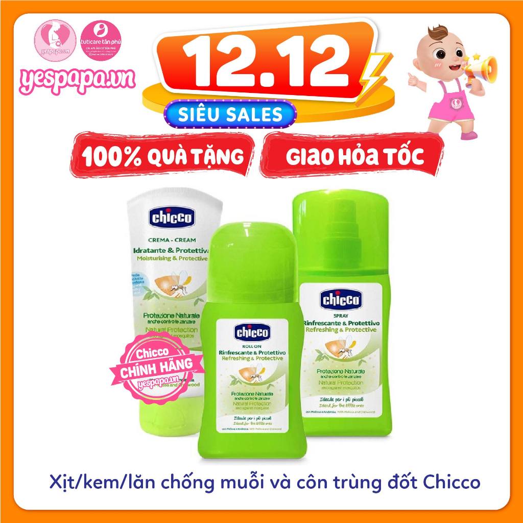 [HÀNG CHÍNH HÃNG] Xịt/kem/lăn chống muỗi và côn trùng đốt Chicco