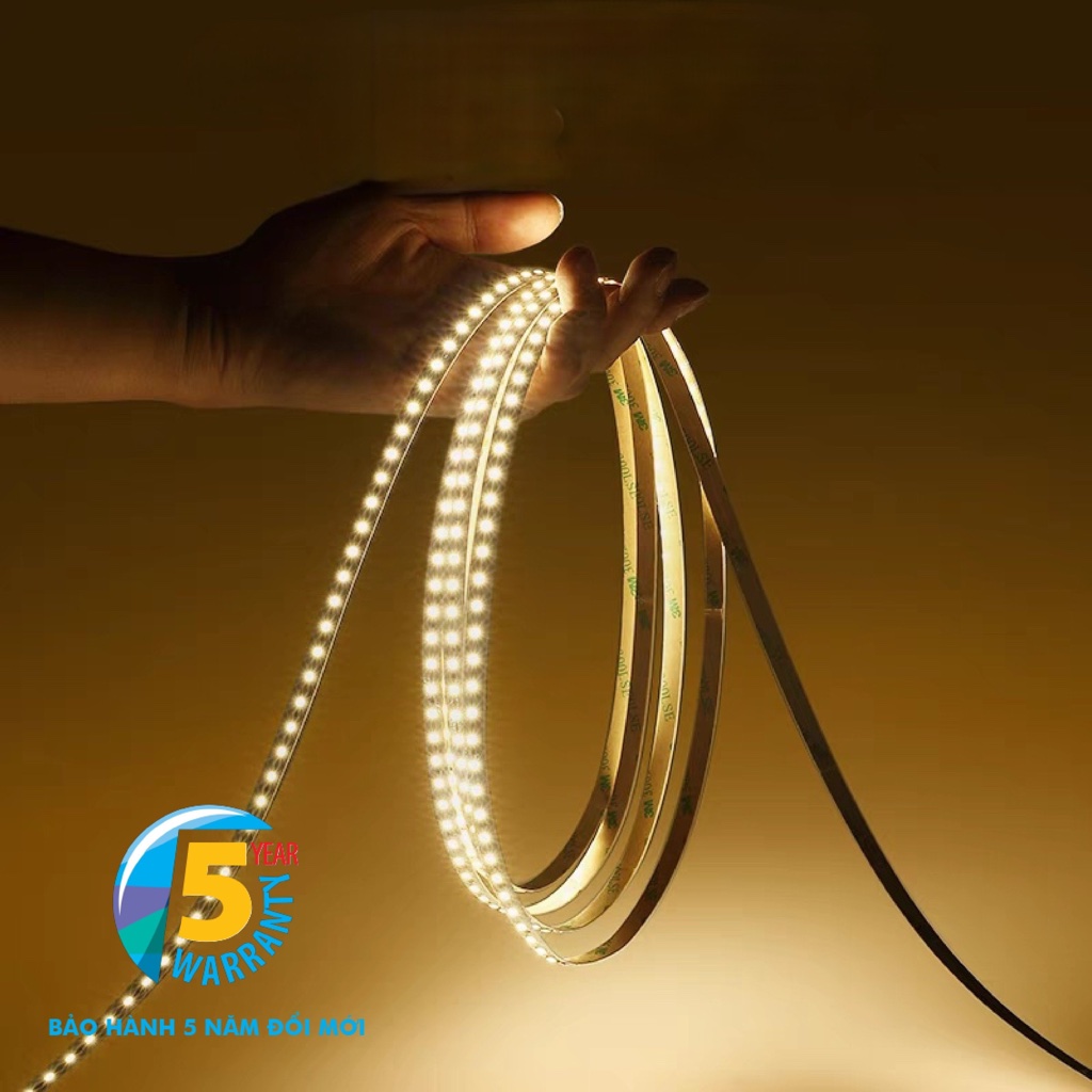 DÂY LED DÁN 12V - 120 /180/240/ 5M , CHỈ SỐ CHỐNG NƯỚC IP20 ÁNH SÁNG TRẮNG -TRUNG TÍNH-VÀNG - XANH -XANH LÁ