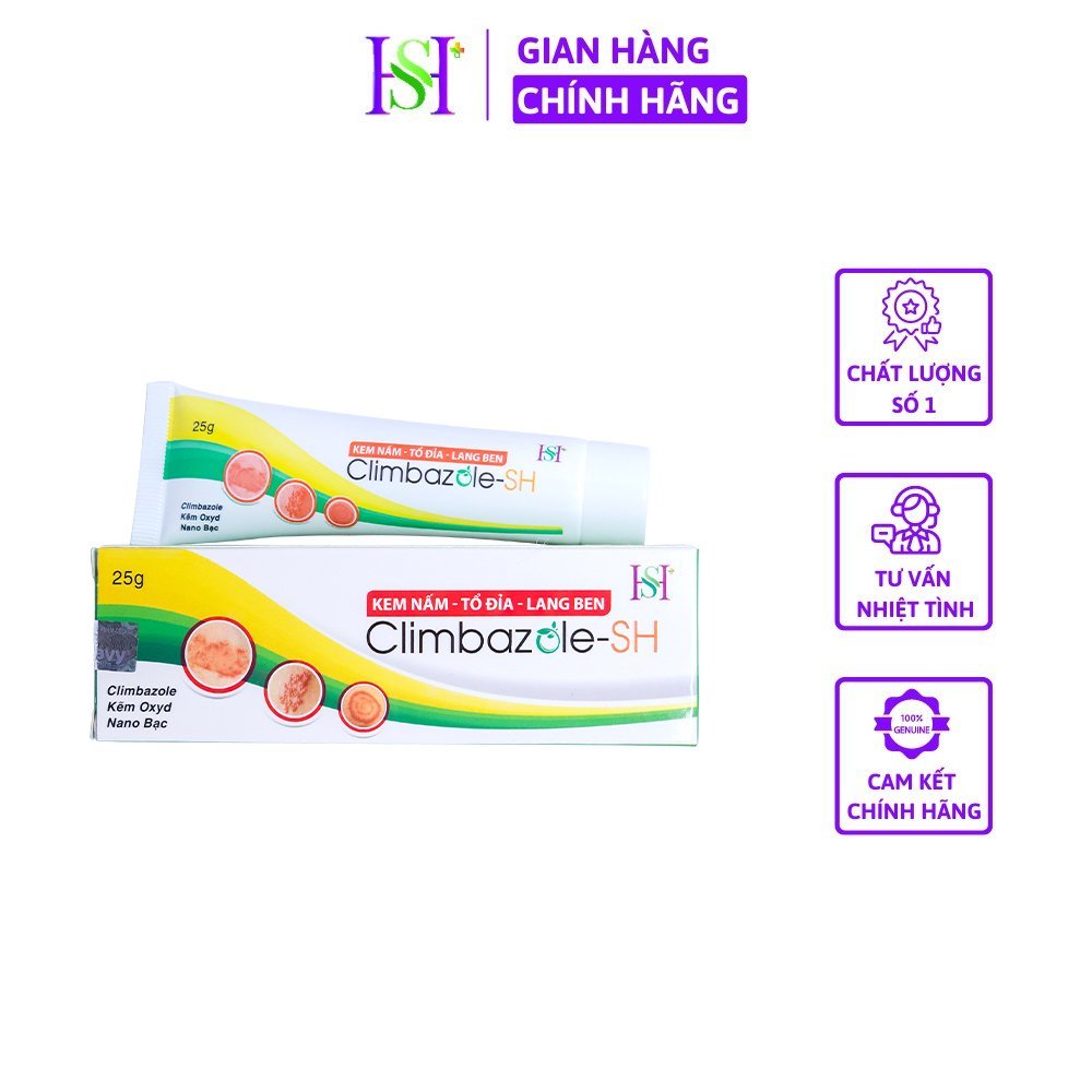 Kem Bôi Climbazole HS+ kem nấm, tổ đỉa, lang ben (25g)