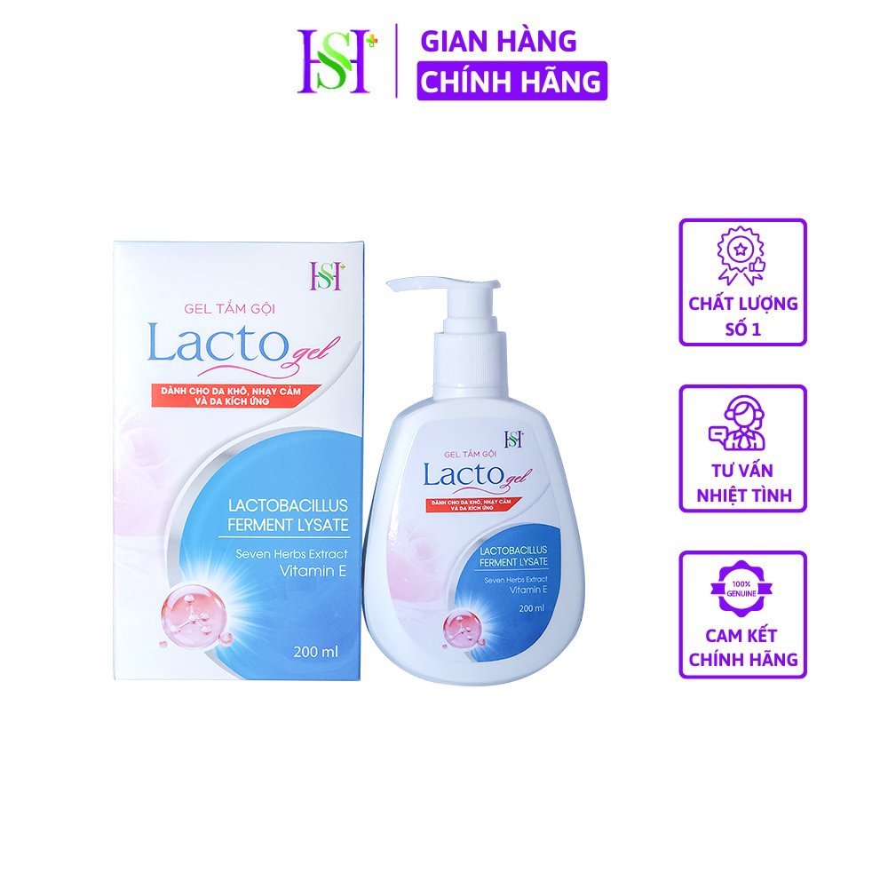 Gel Tắm Gội HS+ dành cho da khô, da nhạy cảm, da kích ứng (200ml)