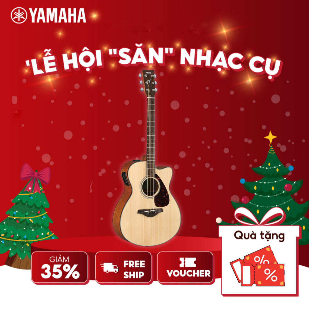 Đàn Guitar Acoustic YAMAHA FGX800C - Mặt đàn gỗ vân sam nguyên tấm, bảo hành chính hãng 12 tháng