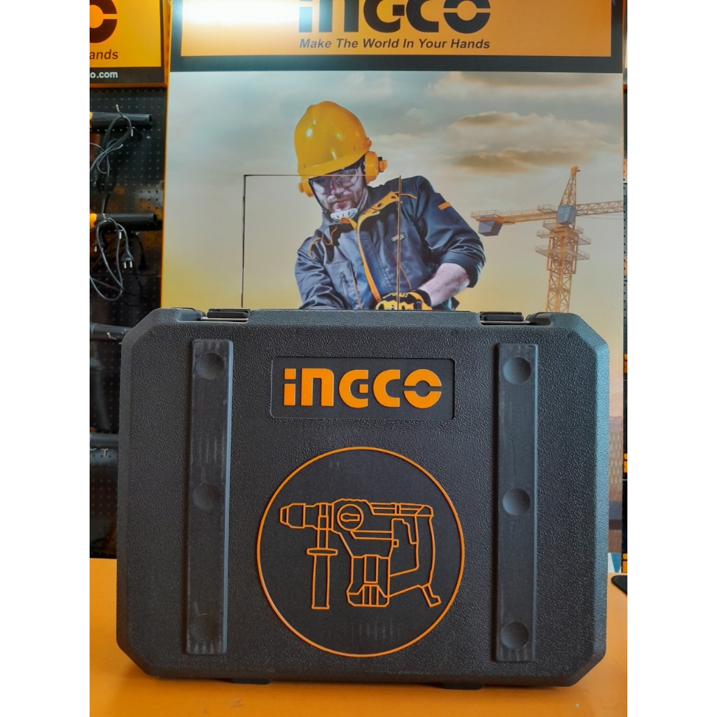 Máy khoan bê tông INGCO RH150028 1500W, đầu gài SDS, khoan tối đa bê tông 32mm/ thép 13mm/ gỗ 40mm - kèm mũi khoan, đục