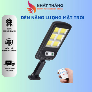 Đèn Năng Lượng Mặt Trời Solar Street Lamp 6 Bóng Led To Cảm Biến Chuyển Động, Kèm Điều Khiển Tắt Bật Từ Xa
