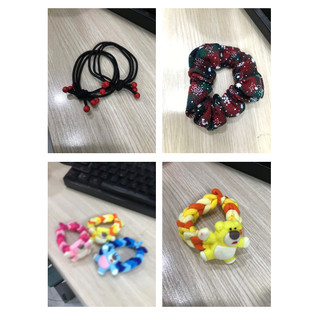 Cột Tóc Gấu, Thun Cherry Buộc Tóc, Scrunchie Noel Xinh Xắn