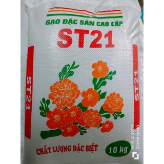 Túi 10kg gạo đặc sản st21 cho cơm mềm dẻo, đậm cơm