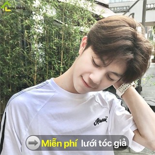 Tóc giả AISHA hai mái tóc giả ngắn, tóc giả ngắn thẳng nguyên đầu hàn quốc,tóc giả nam hai mái thẳng
