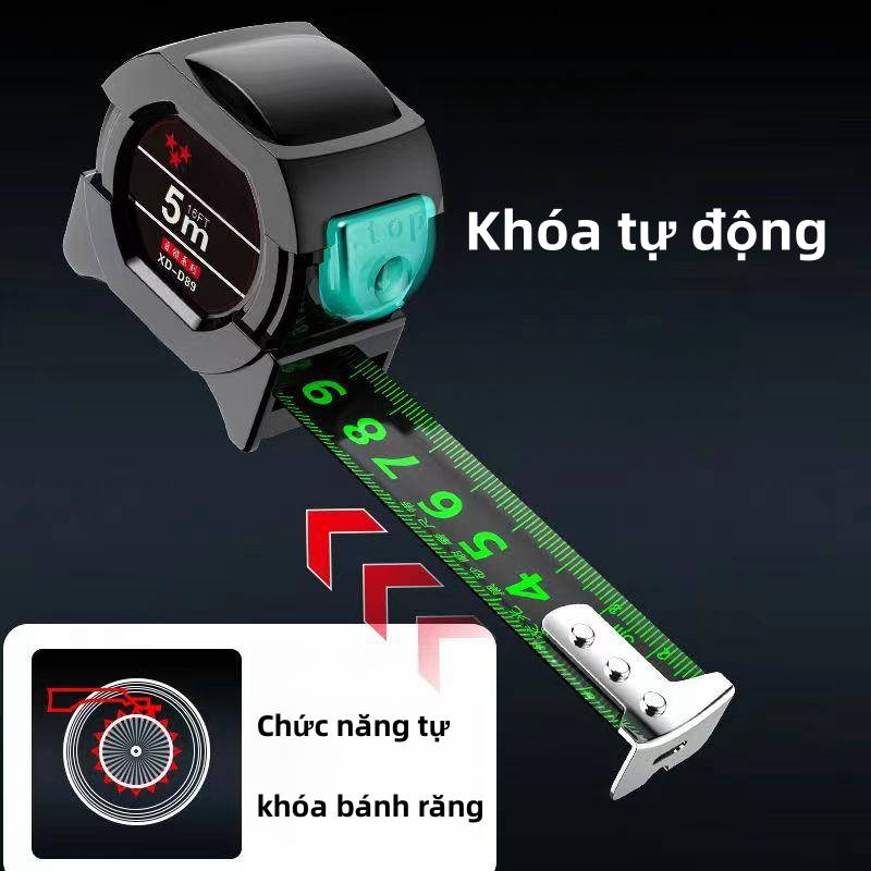 Thước Cuộn Thép, Thước Kéo, Thước Rút Bằng Thép Carbon, Phủ Huỳnh Quang Có Thể Nhìn Trong Tối Loại Dài