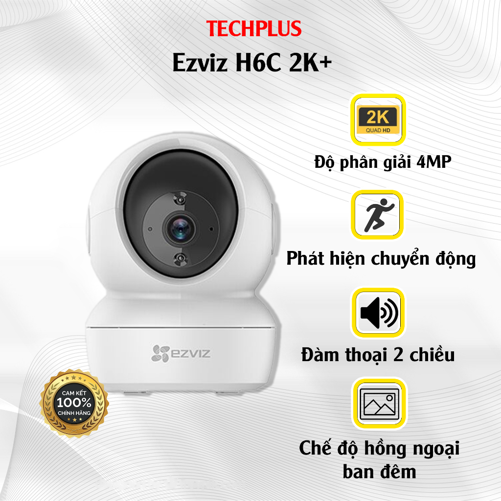 Camera Wifi Ezviz quay quét H6C 4MP - Chính hãng bảo hành 2 năm