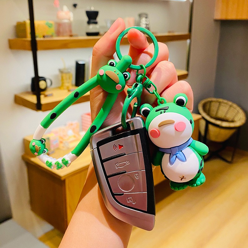 Móc Khóa Ếch Xanh Hướng Nội Cực Hot, Móc Khoá Trang Trí Ba Lô Túi Xách Theo Trend
