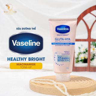 Sữa dưỡng thể dưỡng trắng da toàn thân Vaseline 4x Healthy Bright GlutaHya Niacinamide Tone Up 300ml