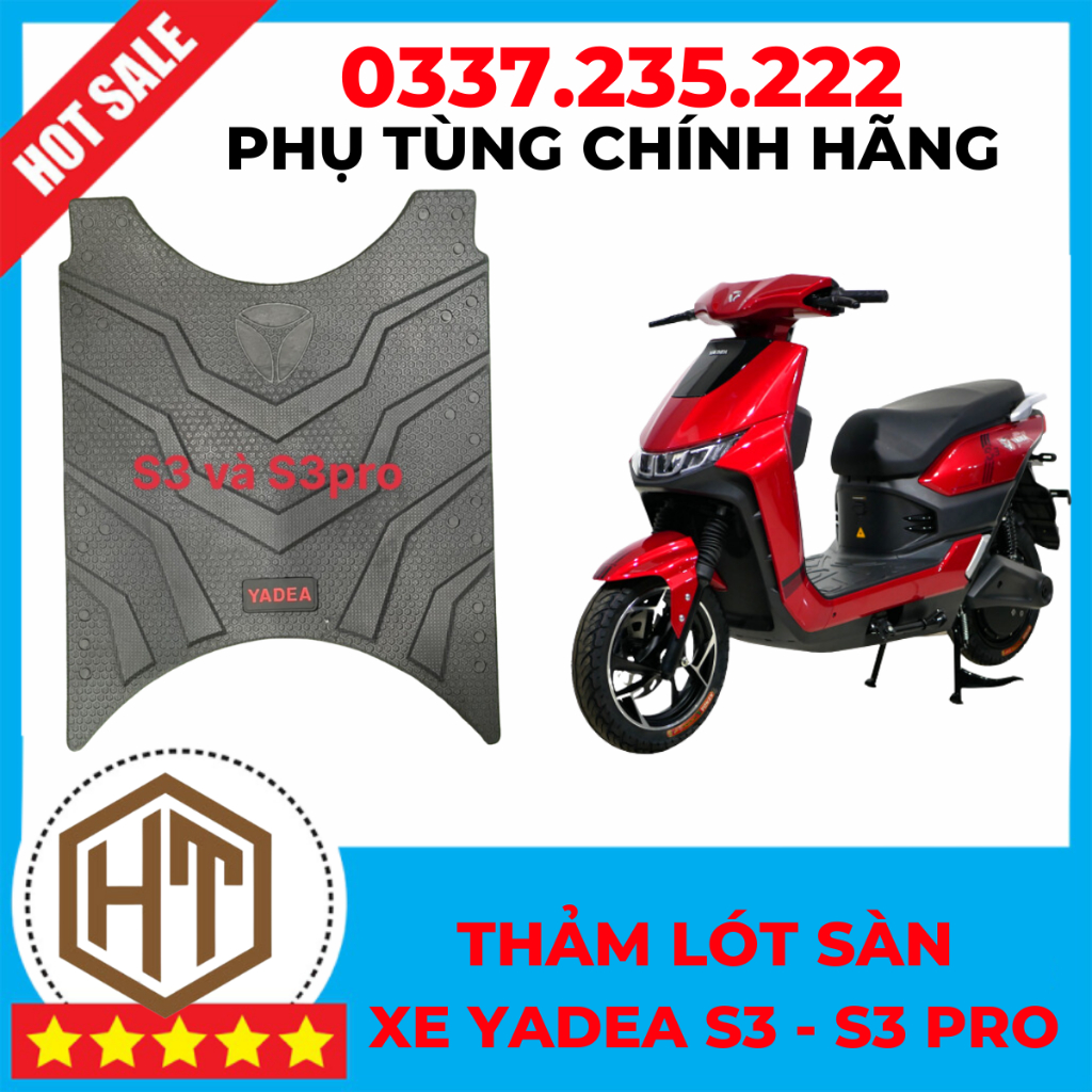 Thảm cao su lót sàn để chân xe điện yadea s3 ,yadea s3 pro hàng chính hãng ,chất liệu cao cấp