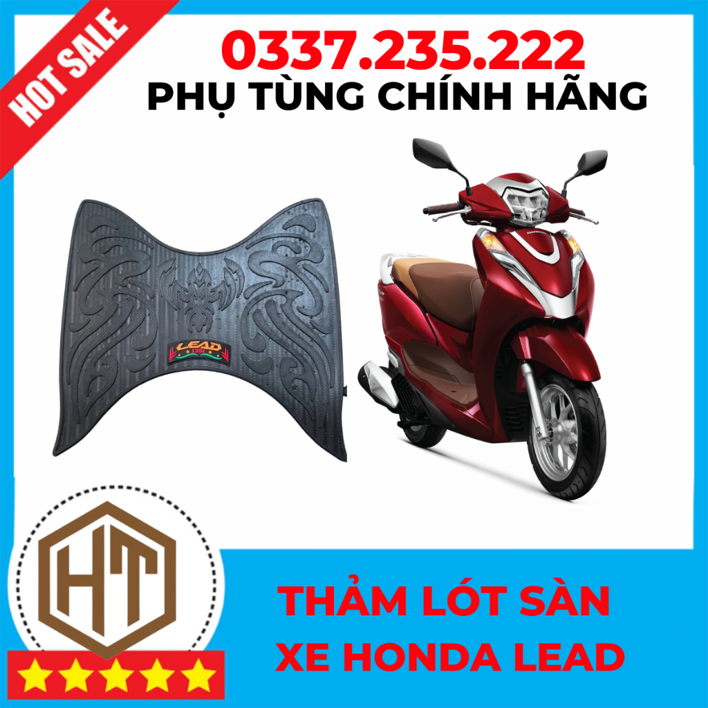 Thảm cao su lót sàn để chân xe máy Honda Lead