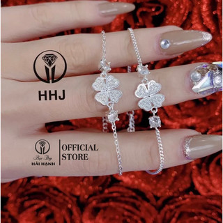 Lắc tay cỏ 4 lá đá bạc ta hhj