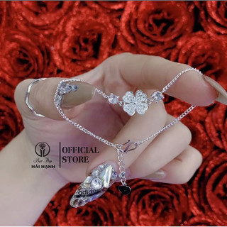 lắc tay cỏ 4 lá đá bạc ta HHJ