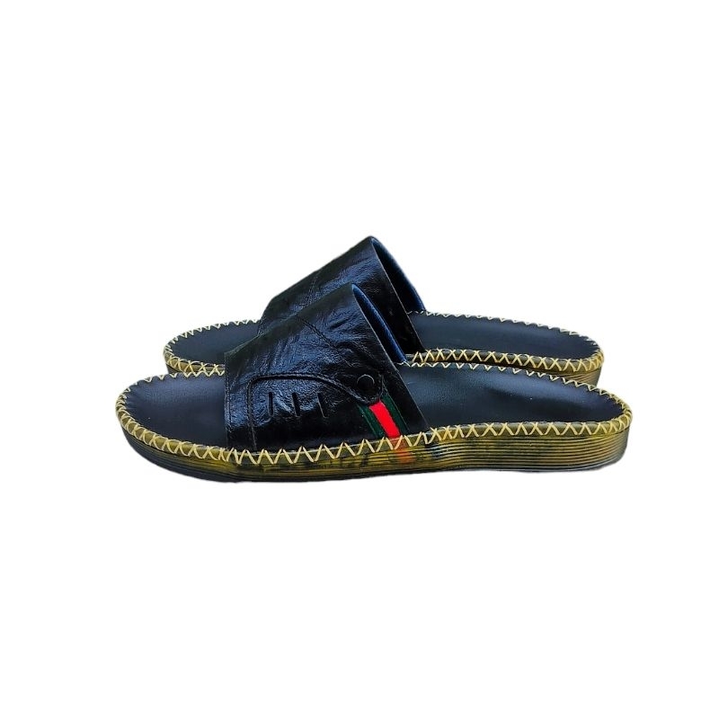 TAQ Shop dép nam da bò cao cấp TB02 dép nam quai ngang dép quai ngang