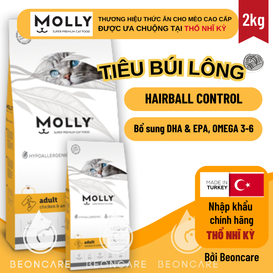 Hạt tiêu búi lông cho mèo Molly nhập khẩu chính hãng Thổ Nhĩ Kỳ hair ball control for cat