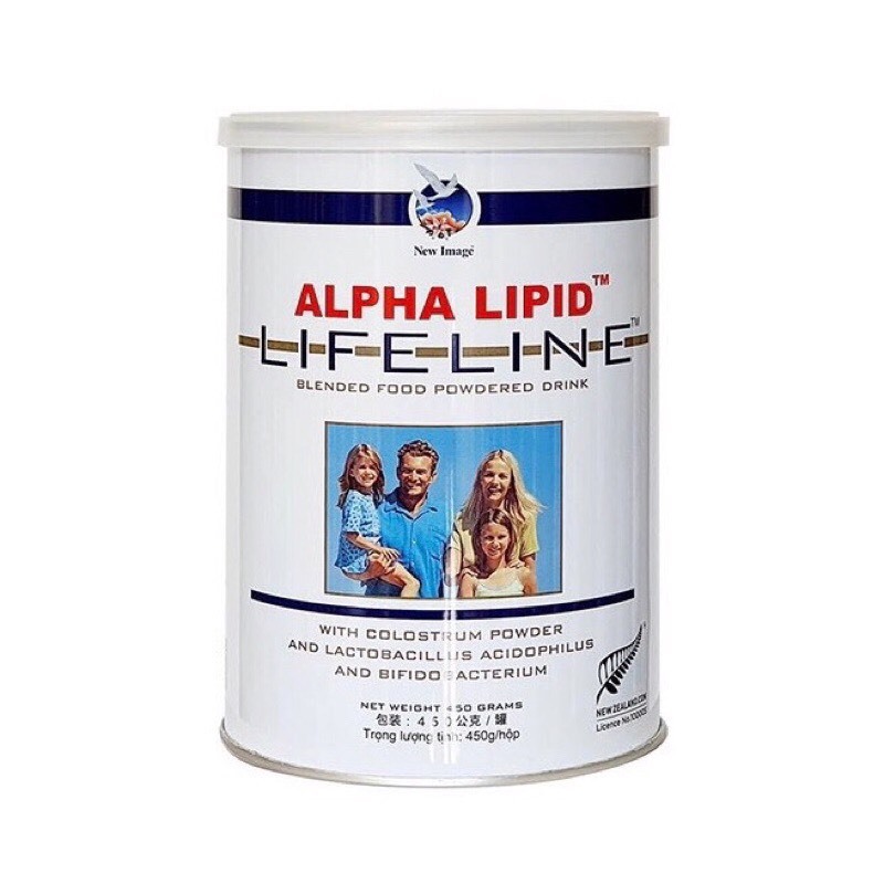 Sữa non Alpha Lipid Lifeline nhập Khẩu New Zealand lon 450gr