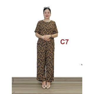 Bộ Đồ Tay cộc quần dài vải cát Lụa hàn châu