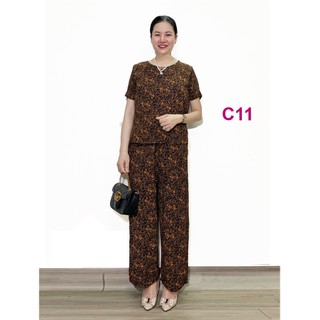 Bộ Đồ Tay cộc quần dài vải cát Lụa hàn châu