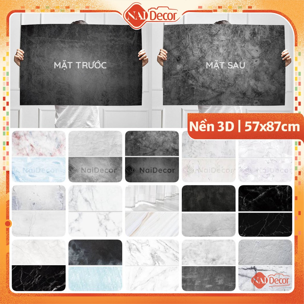 Nền 3D Vân Xi măng/ gạch/ đá Tổng hợp Phông nền Chụp Ảnh - Nai Decor