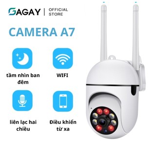 Camera Wifi A7 Máy Quay An Ninh Không Dây 5.0MP, Quan Sát 360 Độ, Full HD, Xem Đêm Có Màu Bảo Hành 12 ThángGAGAY