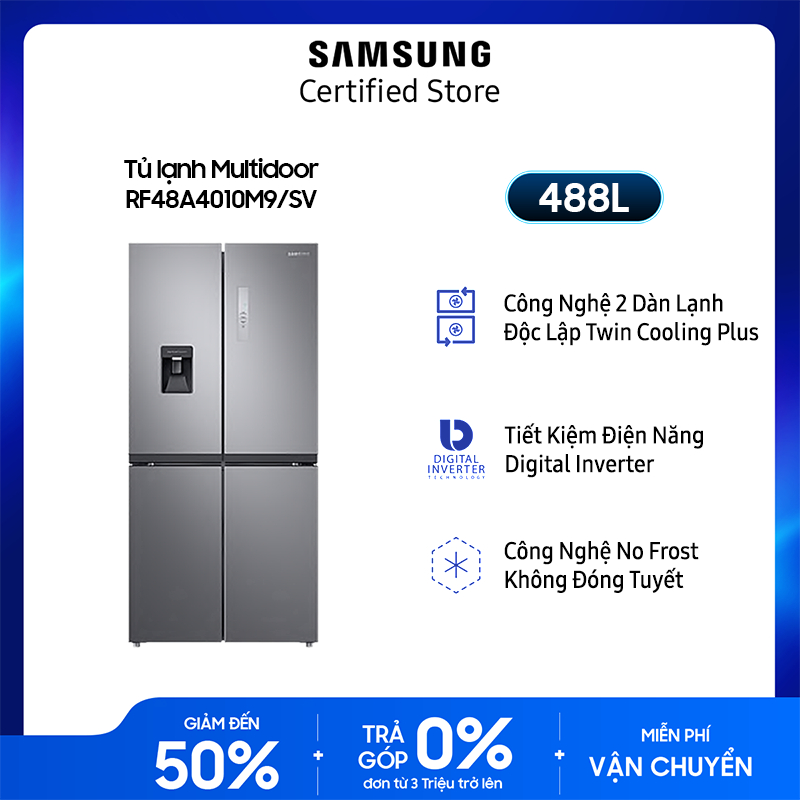 Tủ lạnh Samsung Inverter 488 lít RF48A4010M9/SV - Miễn phí giao + lắp Toàn Quốc