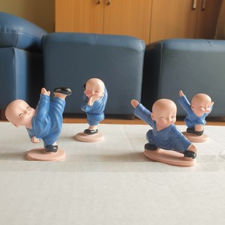 Combo 4 tượng chú tiểu đánh võ, thiếu lâm tự múa võ la hán quyền.
