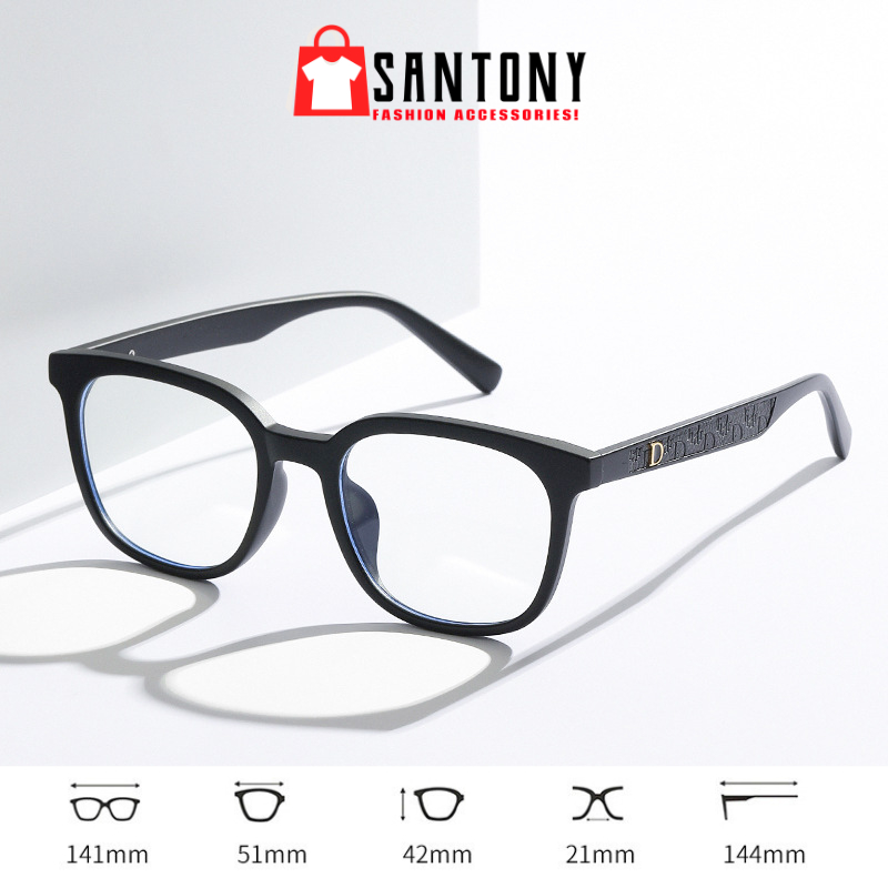 Gọng Kính Vuông Nam Nữ SANTONY Mắt Chống Ánh Sáng Xanh Cao Cấp STND2