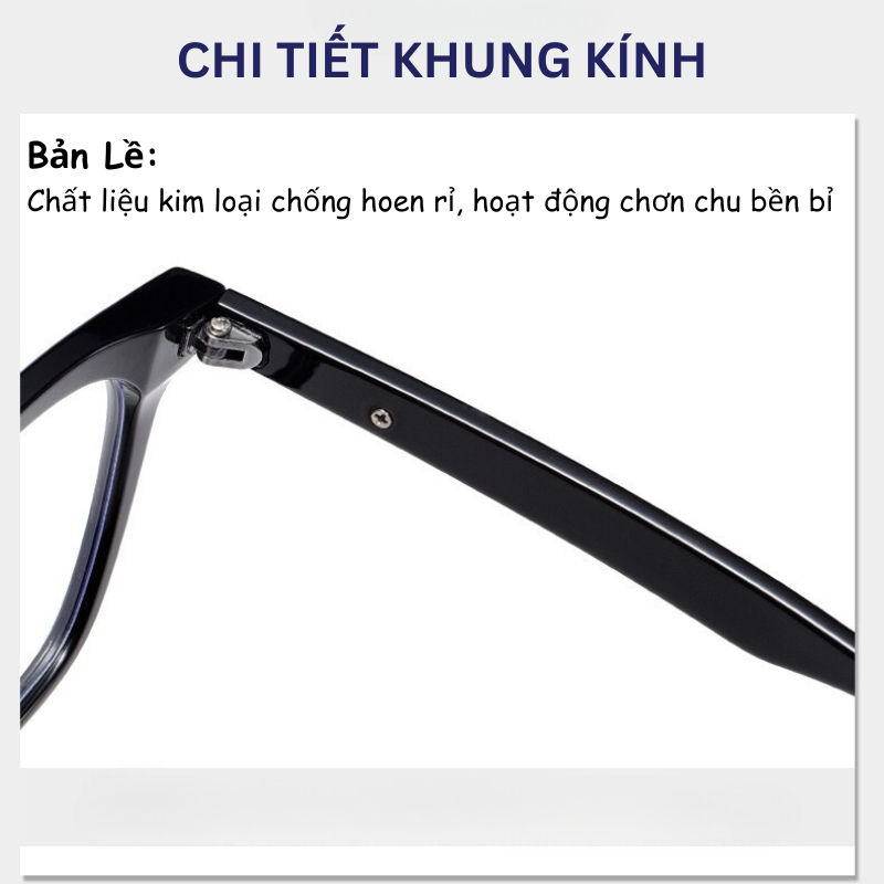 Gọng Kính Vuông Nam Nữ SANTONY Mắt Chống Ánh Sáng Xanh Cao Cấp STND2