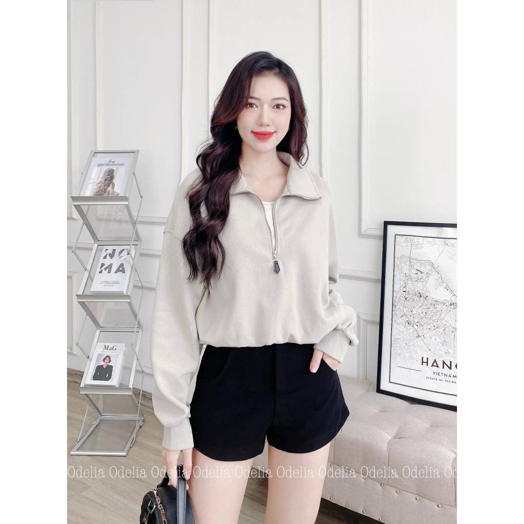 Áo nỉ dài tay Odelia, 2 lớp dày dặn cá tính - A7329