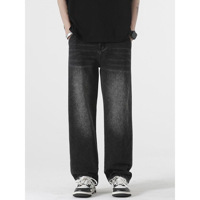 Quần jean nam dáng suông Ống Rộng Nam Nữ RETRO WASH 3 màu Cạp cao MIAA, Quần bò nam baggy mài phong cách Hiện đại 2023