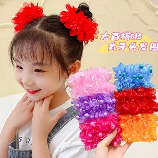 Dây cột tóc buộc tóc hai chùm hình hoa cho bé đi múa, biểu diễn văn nghệ nhiều màu sặc sỡ