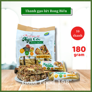 Thanh gạo lứt ngũ cốc Rong Biển August Bánh gạo lứt hỗ trợ giảm cân, ăn vặt Healthy - túi 10 thanh