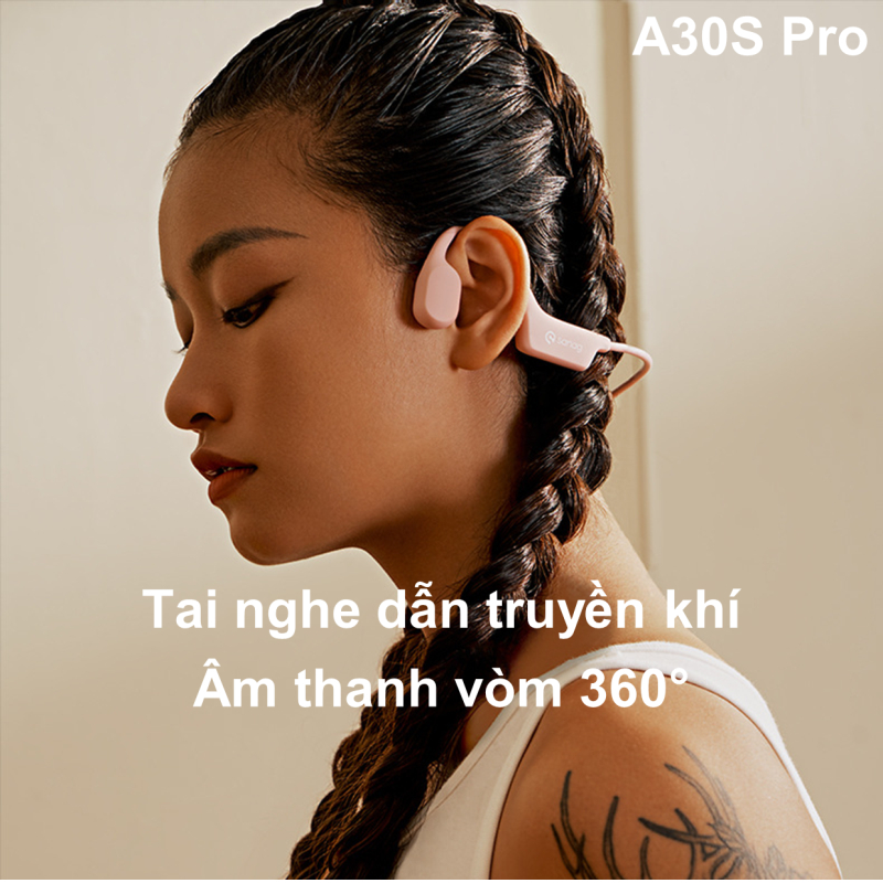 Tai nghe bluetooth truyền dẫn khí Sanag A30S, Thể thao, Âm thanh vòm 360°, Chống nước, Giảm tiếng ồn, Chính Hãng - WOW