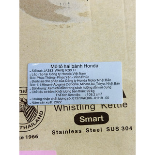 Tem thông số Wave Rsx hàng  Zin chuẩn  Hãng