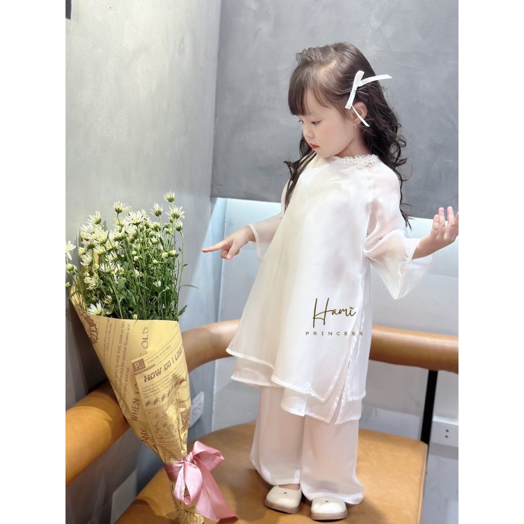 𝐀́𝐨 𝐃𝐚̀𝐢 𝐓𝐫𝐚̆́𝐧𝐠 - Chất Tơ Cao Cấp Kèm Quần